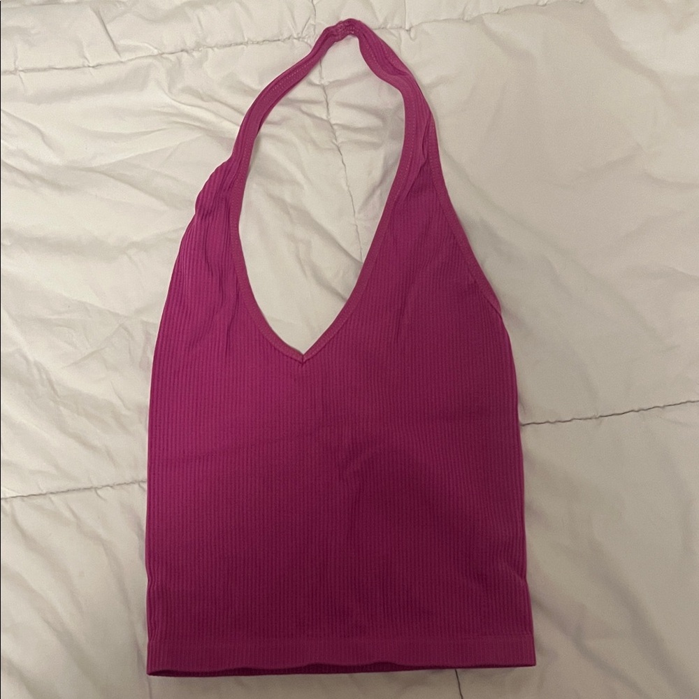 Urban Outfitters Jackie Seamless Ribbed Halter Top